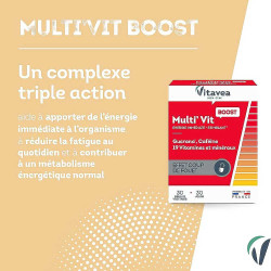 Complément alimentaire - énergie immédiate - stimulant - Vitavea Multi'Vit Boost - 30 gélules