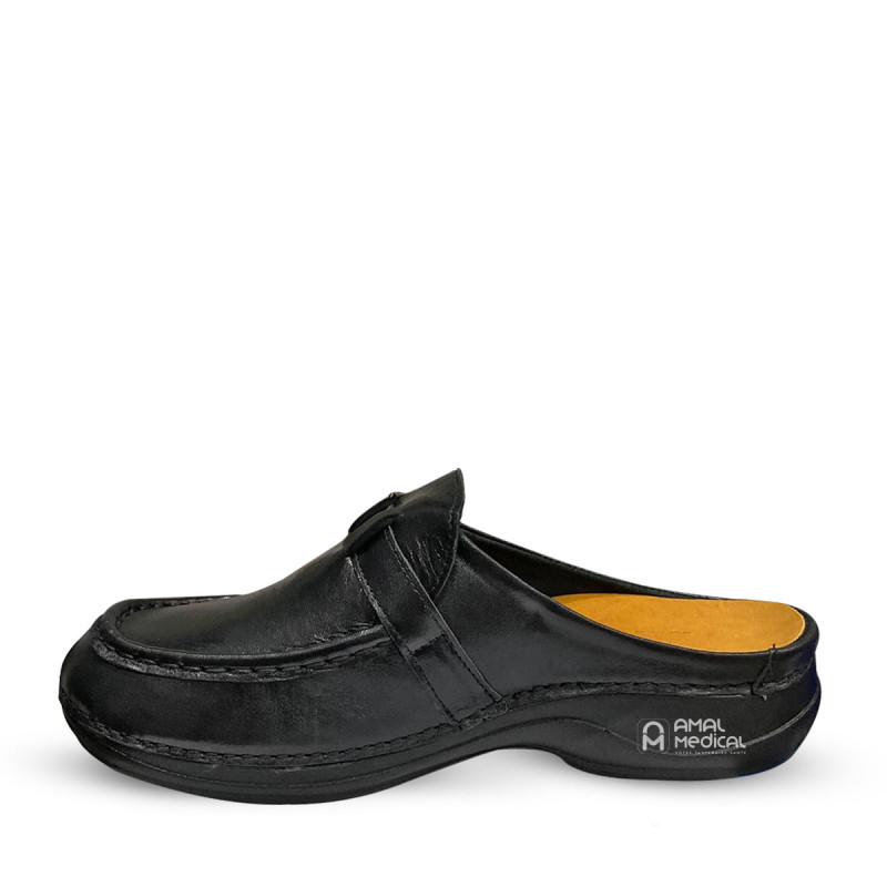 Ortholite - Sabot orthopédique Femme - FE09 Noir Lisse