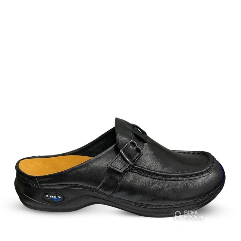 Ortholite - Sabot orthopédique Femme - FE09 Noir Lisse