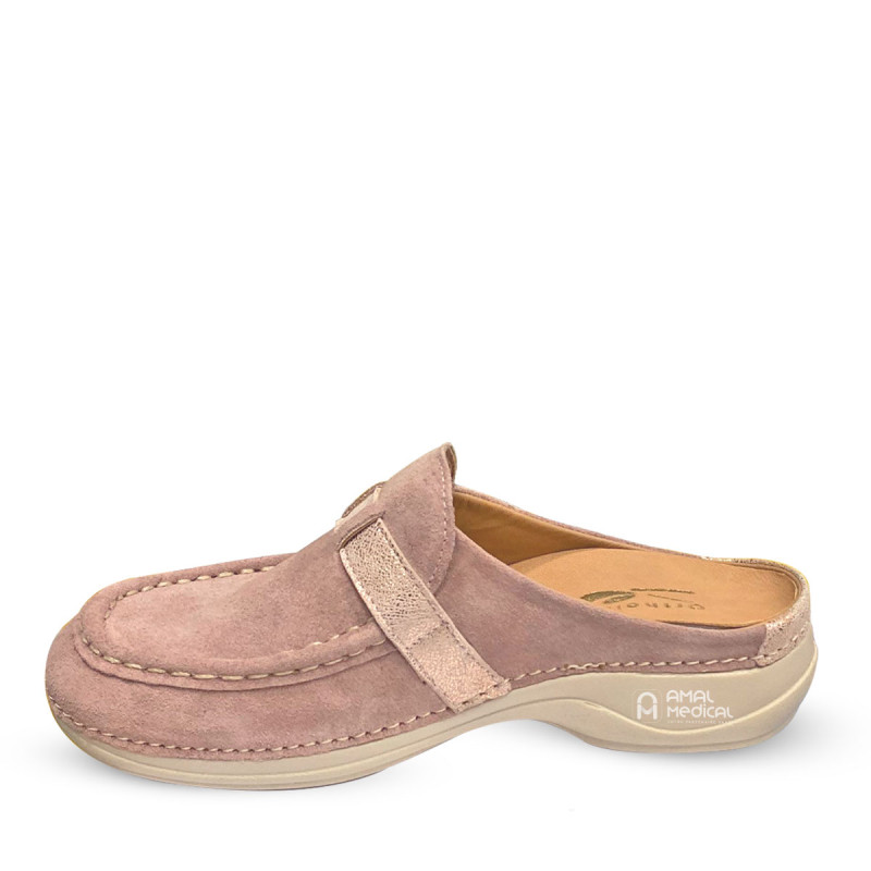 Sabot orthopédique Femme - FE12 Daim rose