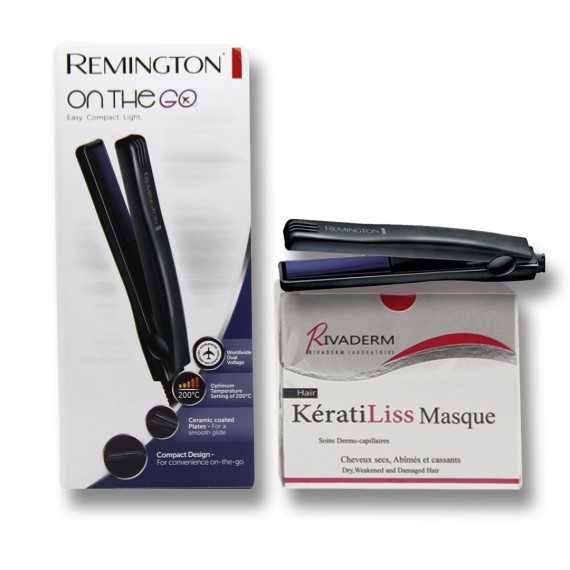 Pack - Remington fer à lisser & Rivaderm Keratiliss masque 250ml offert
