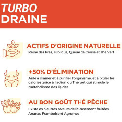 Boisson drainante - Forté Pharma Turbo Draine - goût thé-pêche - 500ml
