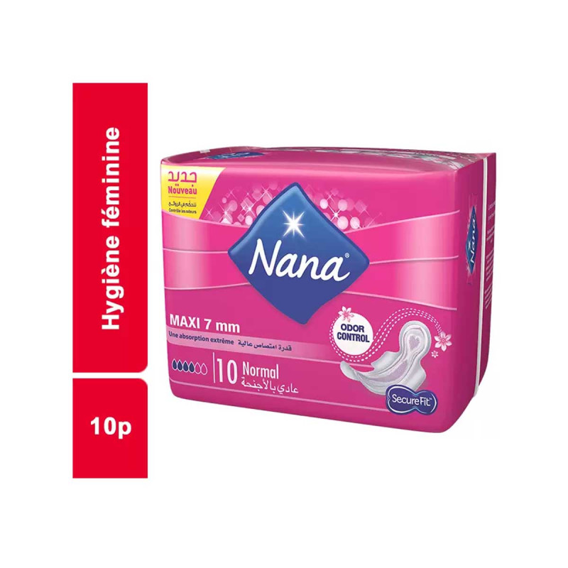 Serviette hygiénique - Nana Maxi 7mm Normal - 10 pièces