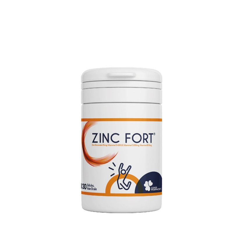 Complément alimentaire Zinc Vitamines C D B1 Zinc Fort 30