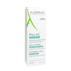 Soin complet peaux grasses à tendance acnéique - A-Derma Phys-AC Global - 40ml