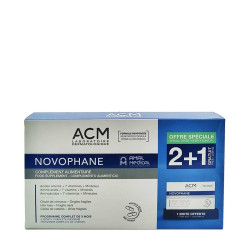 Pack ACM Novophane 2+1 offert - complément alimentaire anti-chute cheveux et ongles - Programme 3 mois complet