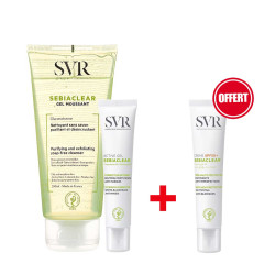 Routine de soin SVR Sebiaclear - peaux grasses à tendance acnéique - 3 produits