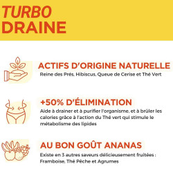 Boisson drainante - Forté Pharma Turbo Draine - goût ananas - 500ml