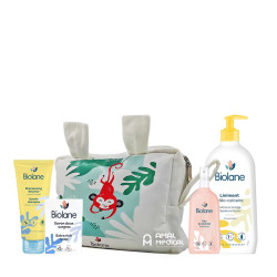 Coffret bébé Biolane - Shampoing + liniment + savon + eau de senteur & sac et 2 minidoses (offerts)