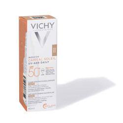 Fluide solaire teinté anti-photovieillissement spf50+ - Vichy Capital soleil UV-Age Daily - 40ml