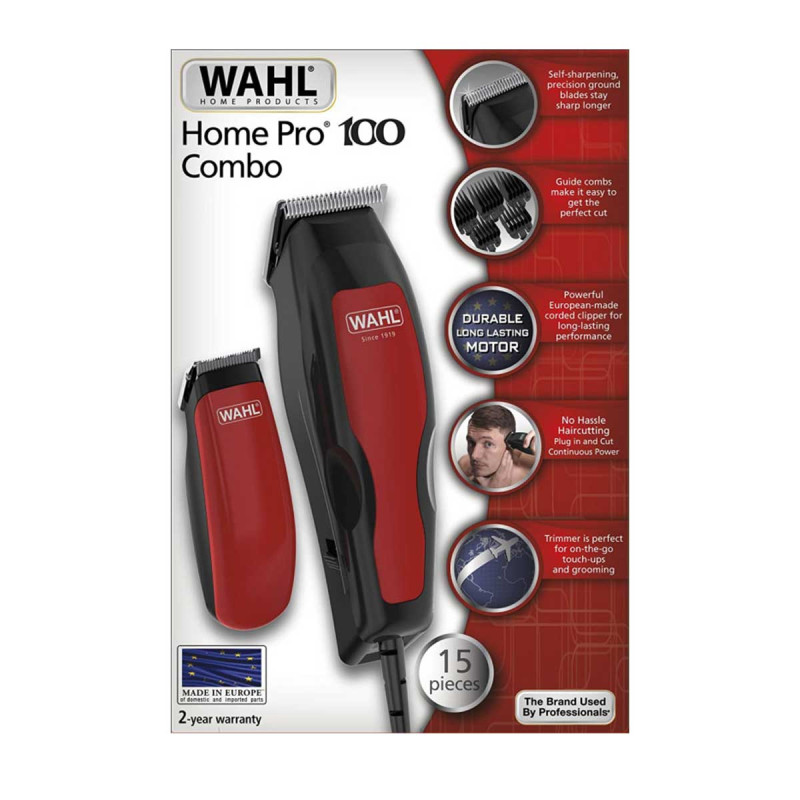 Coffret WAHL - tendeuse à cheveux + tendeuse de précision - Home Pro 100  Combo (15 Pieces)