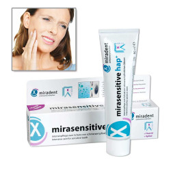 Dentifrice - gencives et dents sensibles - Miradent Mirasensitive Hap+ - 50ml