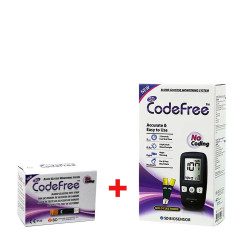 Coffret - Glucomètre Code free + 50 bandelettes